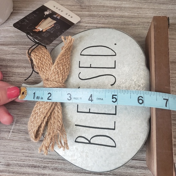 LAST 1! Rae Dunn BLESSED Galvanized Pumpkin Decor - Picture 7 of 8